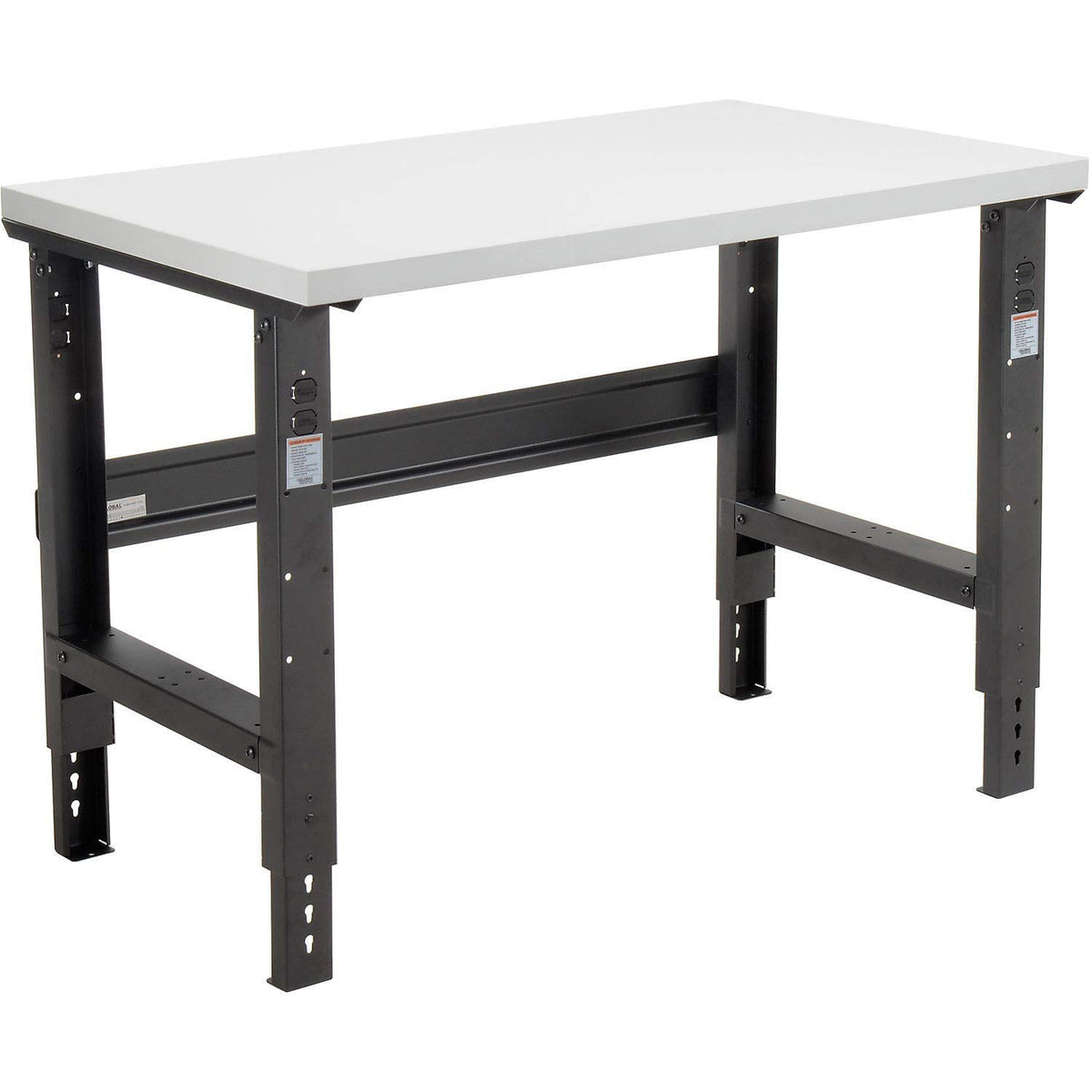 Adjustable Height Workbench C-Channel Leg by Global Industrial – 36"L x 48"W, Steel, Black, Model 319079