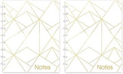 Blueline MiracleBind Notebook, Gold Collection, White, Large, 11 x 9 1/16 inches (AF3100.01) (Pack of 2)