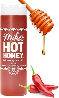 Mike's Hot Honey America's #1 Brand of Hot Honey, Spicy Honey Infused with Chili Peppers, Gluten-Free, Paleo-Friendly, Sweet Heat, Perfect for Hot Sauce Lovers (24oz Chef’s Bottle, 1 Pack) | America's #1 Brand of Hot Honey, Sweet heat, Certified Kosher, gluten-free, paleo-friendly, perfect for pizza, wings, & more.