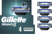 Gillette Mach3 Razor Refills for Men, 4 Razor Blade Refills