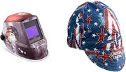 Jackson Safety Premium Auto Darkening Welding Helmet (47103) Bundle with Lincoln Electric Welding Cap