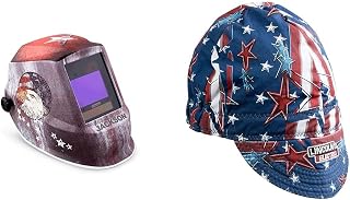 Jackson Safety Premium Auto Darkening Welding Helmet (47103) Bundle with Lincoln Electric Welding Cap