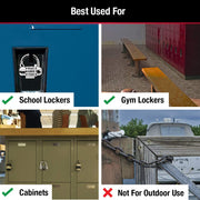 Master Lock Black / 1 Pack / Word Combo, Black Combination Padlocks