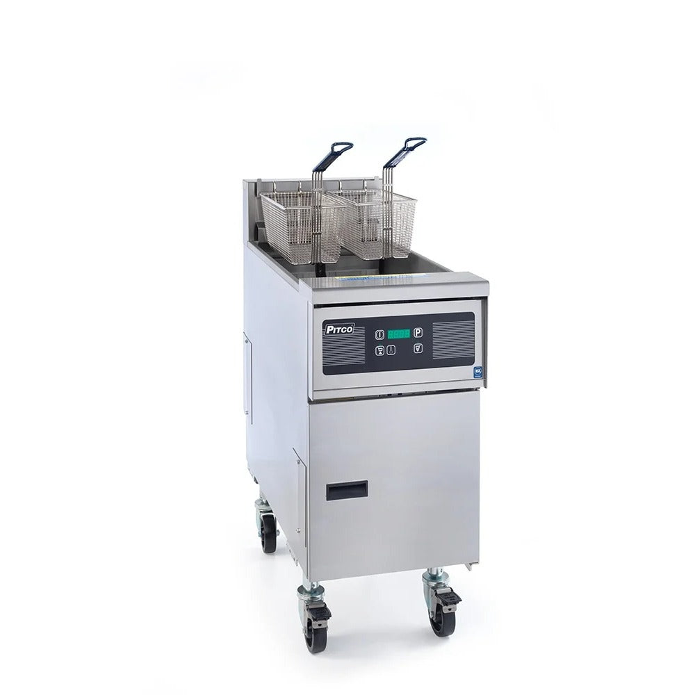 Pitco SE18S-D Electric Floor Fryer, 19 5/8" Wide - 240V 1