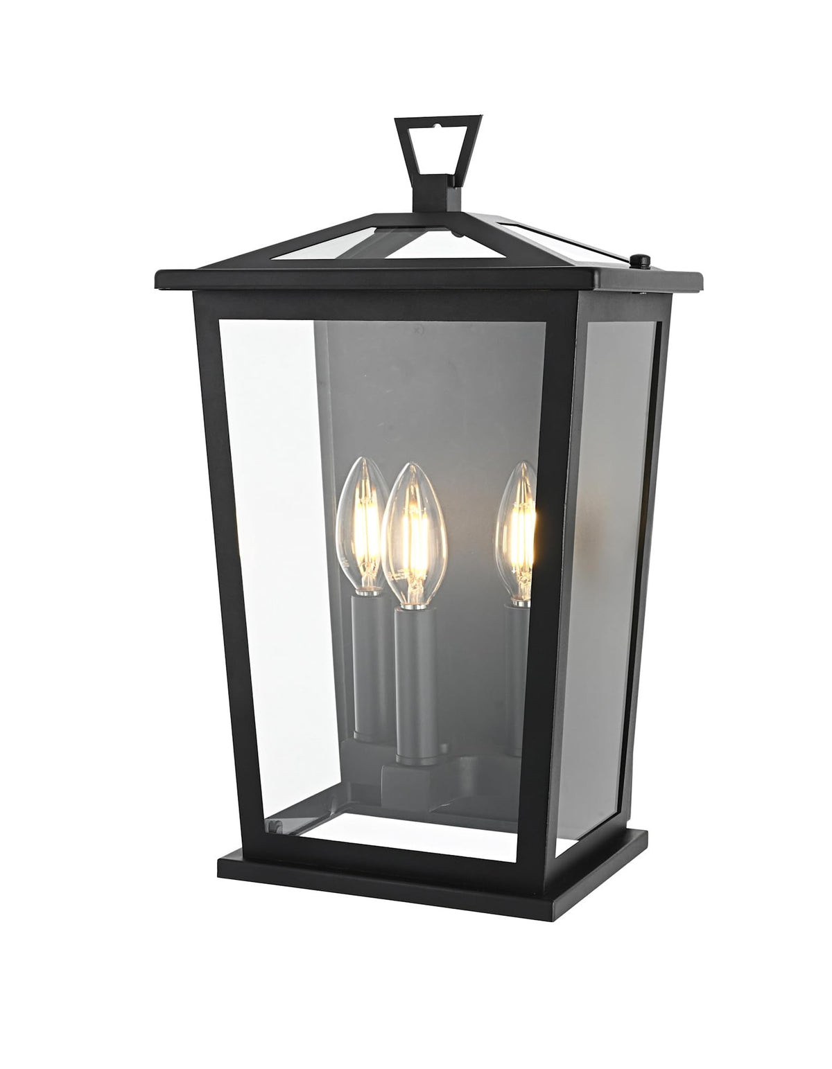 Richmond Three Light Outdoor Wall Sconce Black by Lighting Design – Iron, Black, Model OD331W16BK