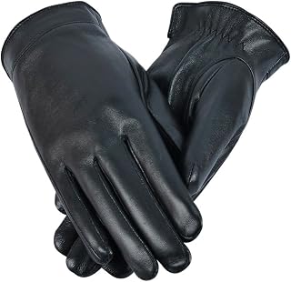 CASF Classic Winter Warm Men's Lambskin Leather Gloves For Men Driving