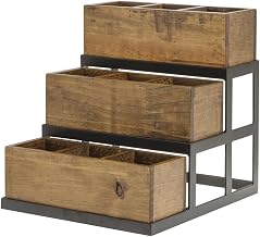 HUBERT Reclaimed Wood Condiment Holder - 11 1/2"L x 13"W x 12 1.2"H