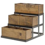 Reclaimed Wood Condiment Holder - 11 1/2"L x 13"W x 12 1.2"H by HUBERT – Wood, Model 191538025891