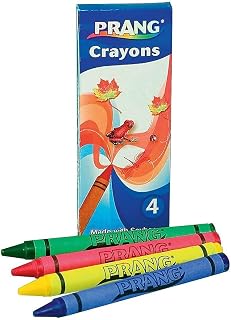 Prang Crayons Made with Soy, 4 Assorted Colors/Pack, 288 Packs/Carton