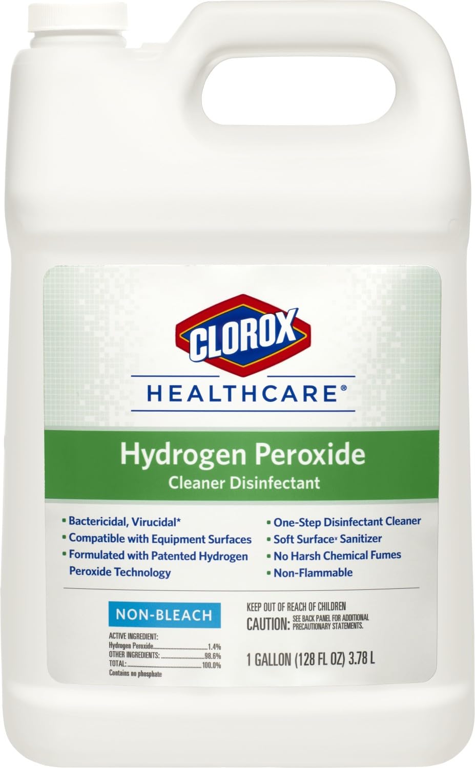 Healthcare Hydrogen Peroxide Cleaner Disinfectant Refill by Clorox – 128 Fl Oz (Pack of 1), Bamboo, Clear, Model 30829
