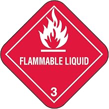 Labelmaster ML6 Hazmat Shipping Form Flag, Flammable Liquid (Pack of 500)