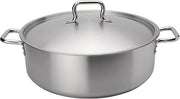 Browne Foodservice Elements 25 Quart Stainless Steel Brazier w/Cover, NSF