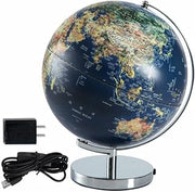 World Globe, Led Lighted Globe Desktop Education Earth(10ina)
