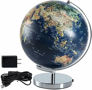 World Globe, Led Lighted Globe Desktop Education Earth(10ina)