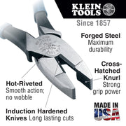 Plier Set by KLEIN TOOLS – 8-Inch (3-Piece), Alloy Steel, Red, Model 80020