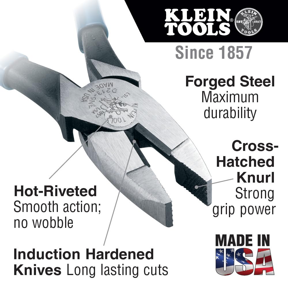 Plier Set by KLEIN TOOLS – 8-Inch (3-Piece), Alloy Steel, Red, Model 80020