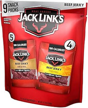 Jack Link's Beef Jerky Variety Pack - Original and Teriyaki - (9 Pack) 1.25 oz Bag - Ready to Eat Protein Snacks - 13g Protein per Serving - Made with 100% Real Beef | Bag - Ready to Eat Protein Snacks - 13g Protein per Serving - Made with 100% Real Beef