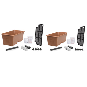 Organic Terra Cotta Kit by EarthBox – 20.96 gallons, Plastic, Terra Cotta, Pack of 2, Model 80155