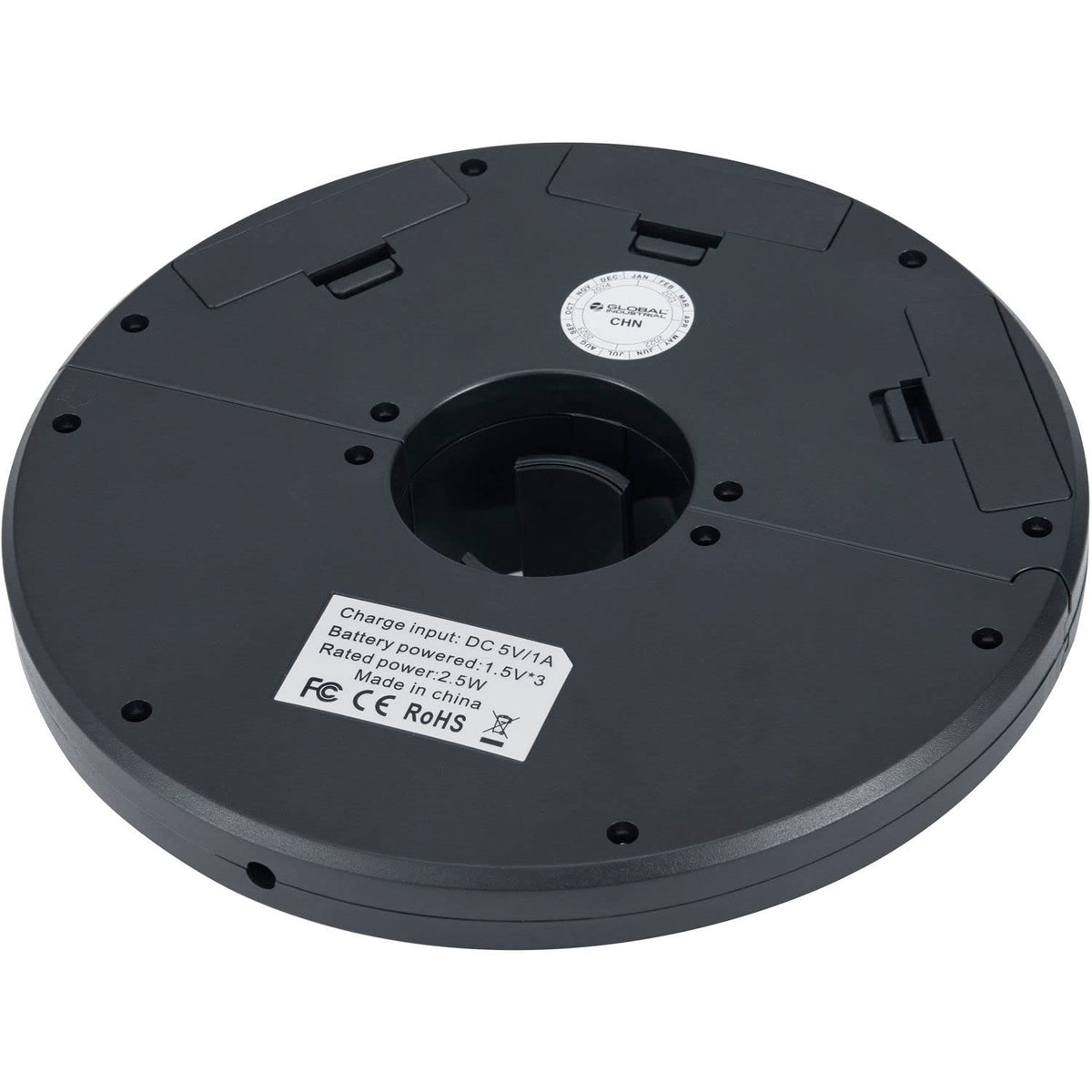 Rechargeable Patio Umbrella Light with USB Cable by Global Industrial – Black, Model GM80436