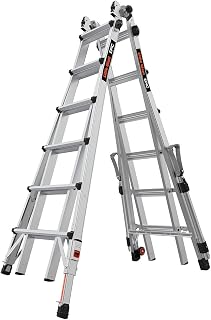 Little Giant Ladders, Epic, M26, 26 ft, Multi-Position Ladder, Aluminum, Type 1A, 300 lbs weight rating, (16826-818) | Multi-Position Ladder with Dual-Position Accessory Ports, Type IA 300 lbs. Weight Rating