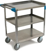 Carlisle FoodService Products UC5032135 3 Shelf Stainless Steel Utility / Service Cart, 500 Pound Capacity, 35" Long x 21" Wide x 36" HIgh, Large