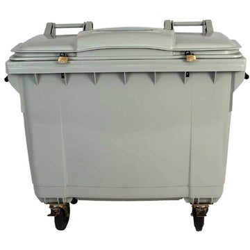 Large Volume Secure Collection Cart by HSM – High Density Polyethylene (HDPE), Gray, Model HSM1070070100