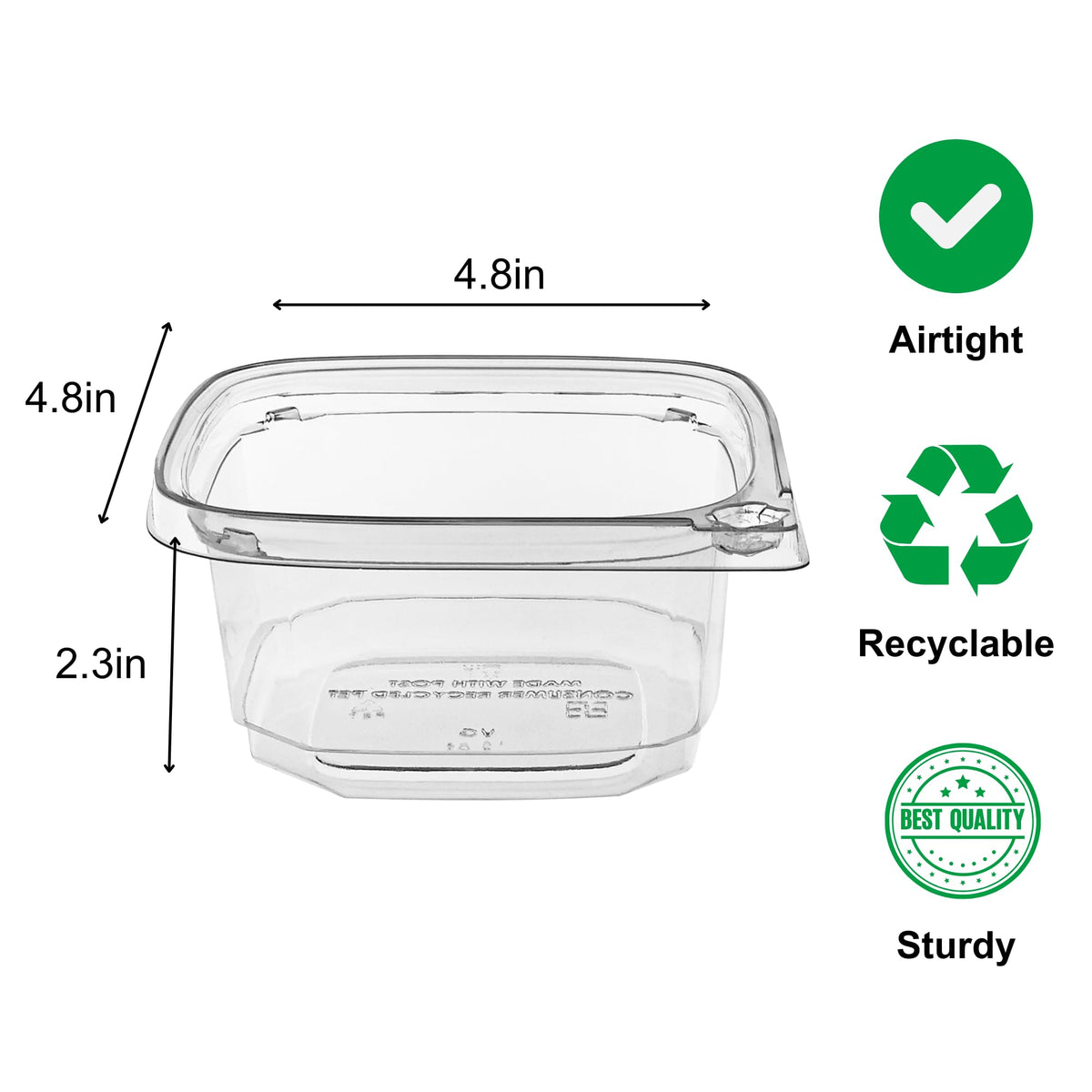 BUT-N-LOC 12oz / Clear / 12.0 fluid_ounces Clamshell Take Out Containers