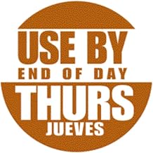 HUBERT Food Rotation "Use by" Labels Thursday - 3/4"Dia, 1000 Per Roll