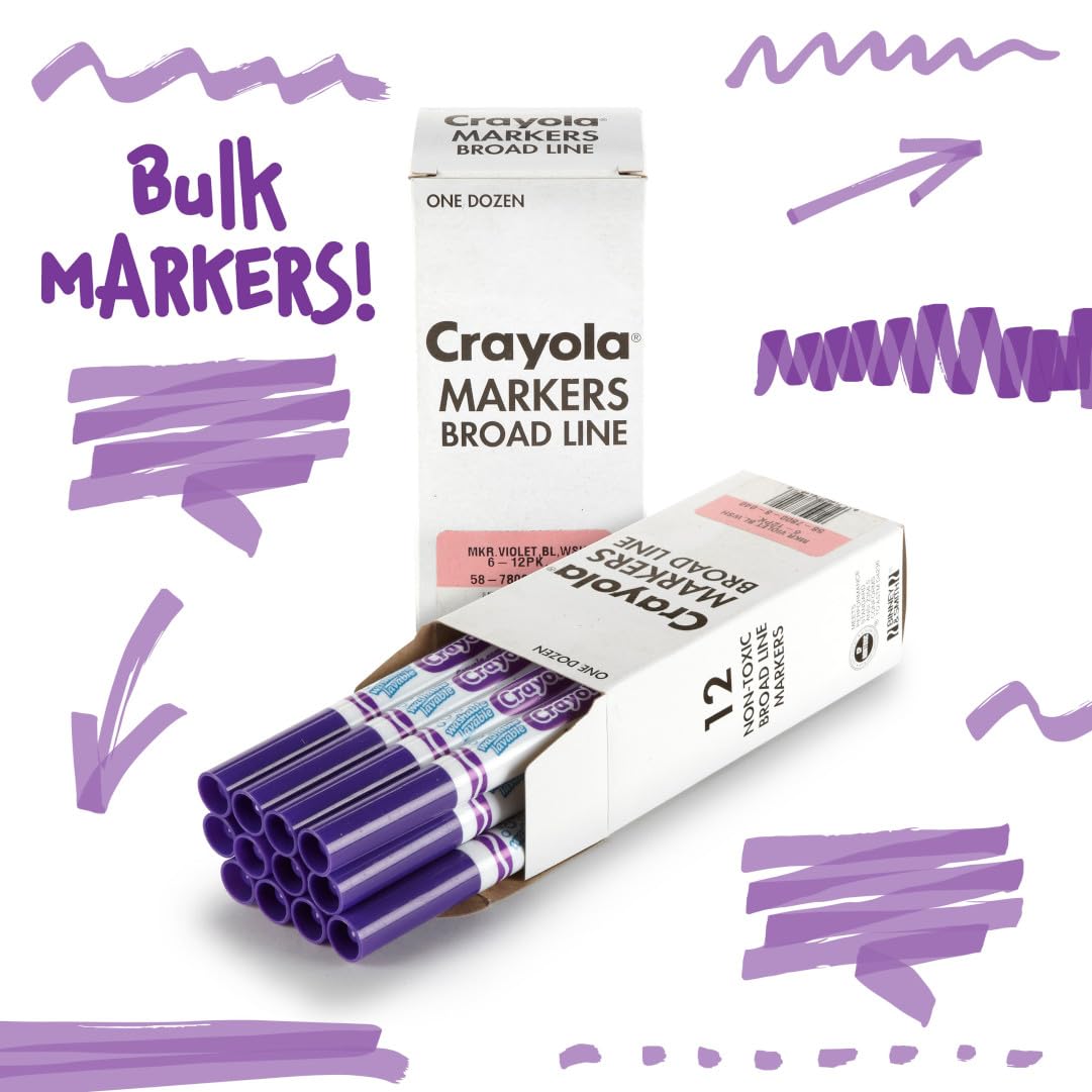 Crayola Violet / 1 Count (Pack of 12) / classic Coloring Pens & Markers