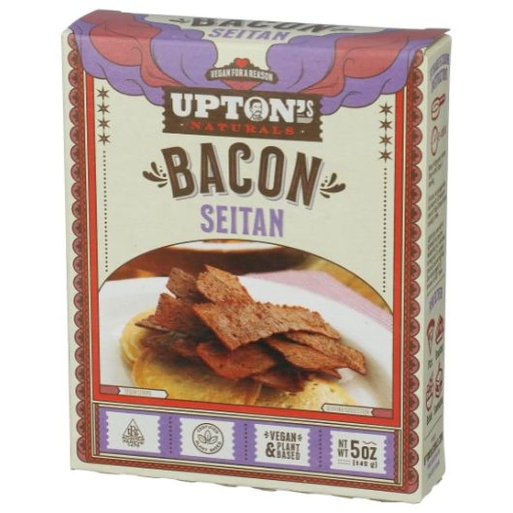 Uptons Naturals Bacon Seitan by Upton's Naturals – 5 Ounce, Pack of 6
