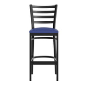 Flash Furniture Blue Vinyl Seat/Black Metal Frame / Set of 1 / Traditional Barstools