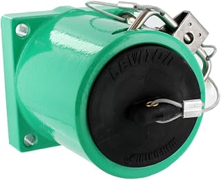 Leviton 49MR1-XG GN HIGH AMP MALE REC SGLE HOLE