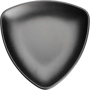 Winco WDM015-302, 9-Inch Dia Ardesia Natsuki Black Melamine Triangular Plates, Serving Platters, Dinner Plate Set of 24