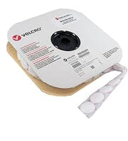VELCRO 192342 Reclosable,Lp,Dia 1 3/8,Wht,PK600