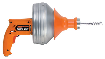 Super-Vee Electric Drain Cleaning Machine with 25' of 1/4" Cable for 1-1/4" to 2" Sink by General Pipe Cleaners – material, color, Model SV-F