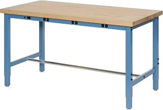 Global Industrial Adjustable Height Workbench, Power Apron, 60" W x 36" D