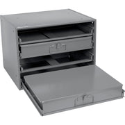 Durham Steel Compartment Box Rack by Global Industrial – 20 x 15.75 x 15, Alloy Steel, Grey, Model 493498