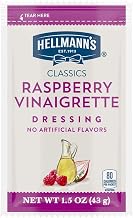 Hellmann's Classics Raspberry Vinaigrette Dressing Packets, 1.5oz, 102 Pack | Single Serve, No Artificial Flavors or HFCS, Colors From Natural Sources, Real Fruit Puree, for Marinades & Finishing Sauces
