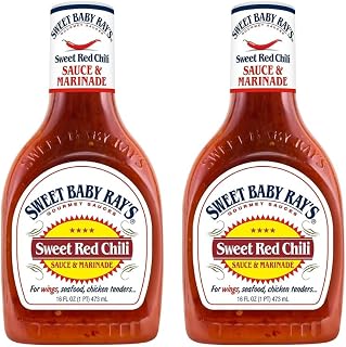 Sweet Baby Ray's Wing Sauce & Glaze, Sweet Red Chili, 16oz Bottle (Pack of 2)