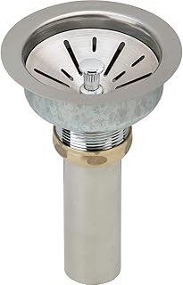 Elkay LK99FCS Deluxe Drain Kit with Type 304 Stainless Steel Body for Fireclay Sinks