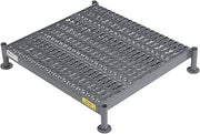 Tri-Arc WLOS524242 5-Inch to 8-Inch Adjustable-Height One Step Steel Work Platform with Grip Strut, 24-Inch Wide x 24-Inch Long