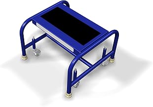 Tri-Arc WLSR001163-WM 1-Step Mobile Steel Step Stand with Anti-Slip Tread, 16-Inch Wide
