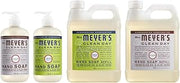 Mrs. MEYER'S Liquid Variety Pack, 1 Lavender Hand Soap + Refill & 1 Lemon Verbena Hand Soap + Refill, (4 CT)