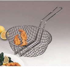 American Metalcraft CBC12 Culinary Basket, Coarse Mesh, Tinned Steel, 9" Handle, 12" Dia., 3" H