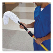 Commercial HYGEN RCPQ852WHI HYGEN Quick-Connect Flexible Dusting Wand by Rubbermaid – 28 3/8" Handle, Microfiber, White, Model RCP Q852 WHI