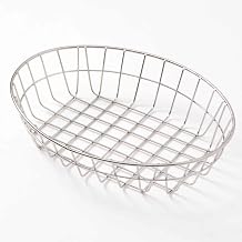 American Metalcraft GOVS811 Oval Grid Wire Basket, Silver, 11"