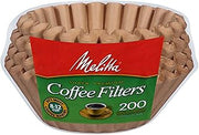 Melitta 8-12 Cup Basket Coffee Filters, Natural Brown, 200 Count (Pack of 8)