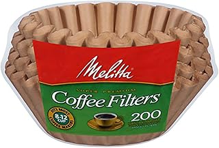 Melitta 8-12 Cup Basket Coffee Filters, Natural Brown, 200 Count (Pack of 8)