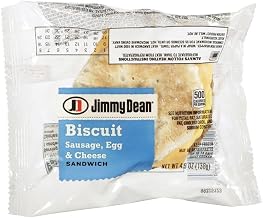 Jimmy Dean Egg and Cheese Jumbo Sausage Biscuit, 4.9 Ounce -- 12 per case.