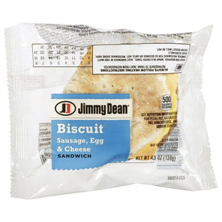 Jimmy Dean Egg and Cheese Jumbo Sausage Biscuit by Sara Lee – Pack of 12